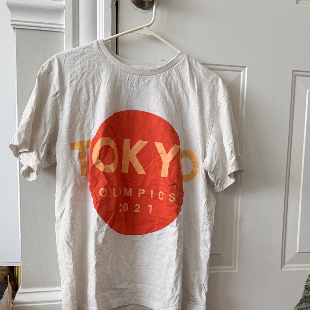 Boyish White Tee with Black Print